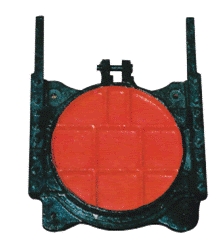 法蘭式鑲銅鑄鐵圓閘門